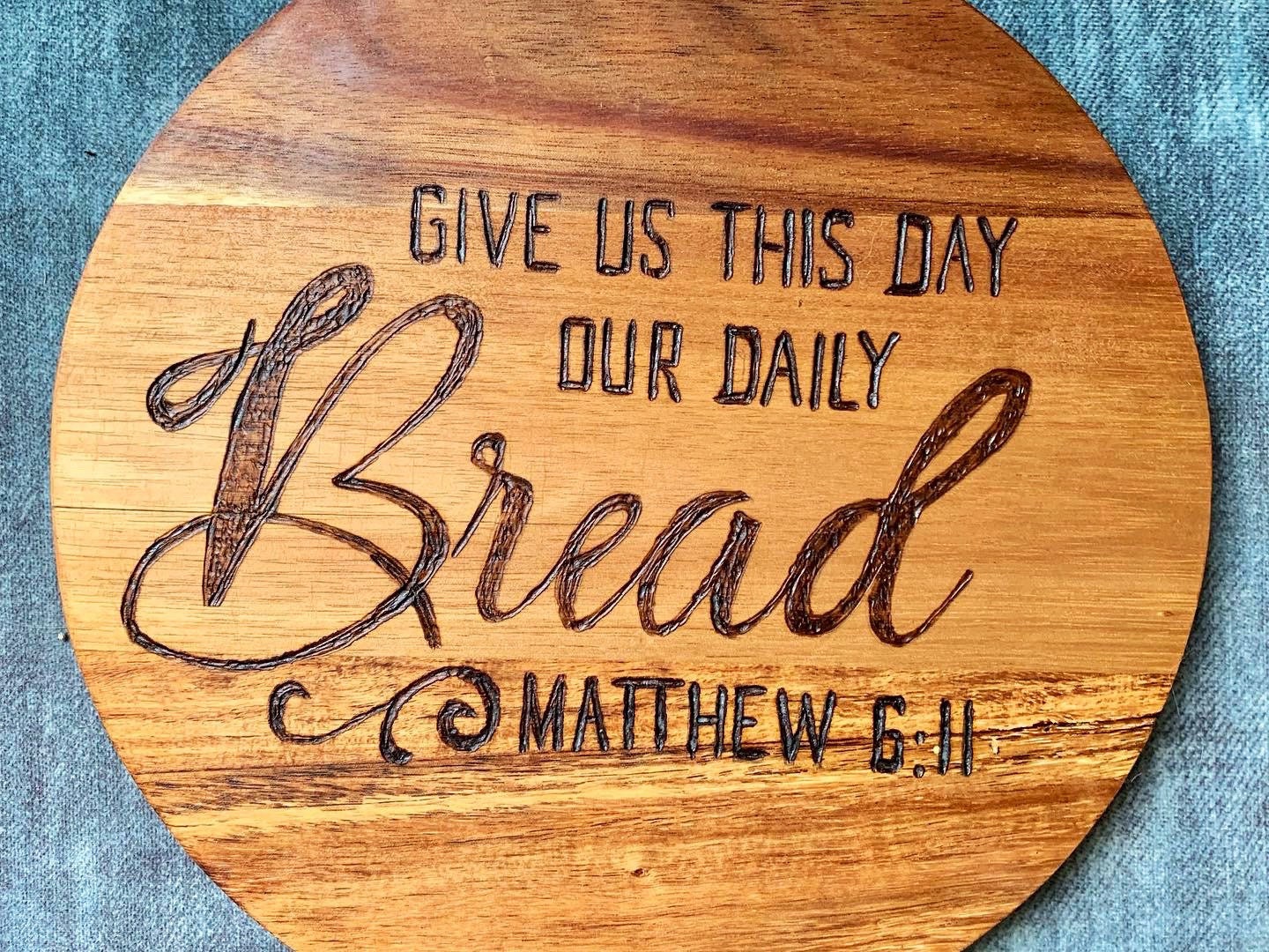 Custom Engraved Acacia Wood Cutting Board: 9" Serving Tray