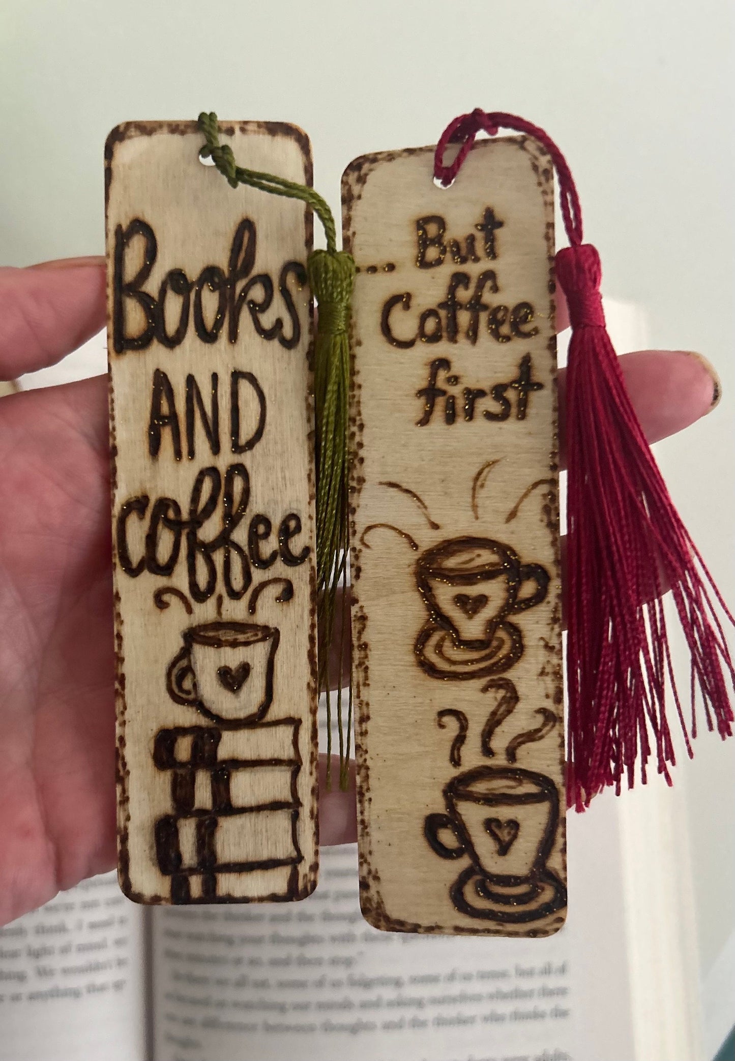 Personalizable Wooden Bookmarks With Colored Tassel: Custom Designs Perfect Gift For Readers