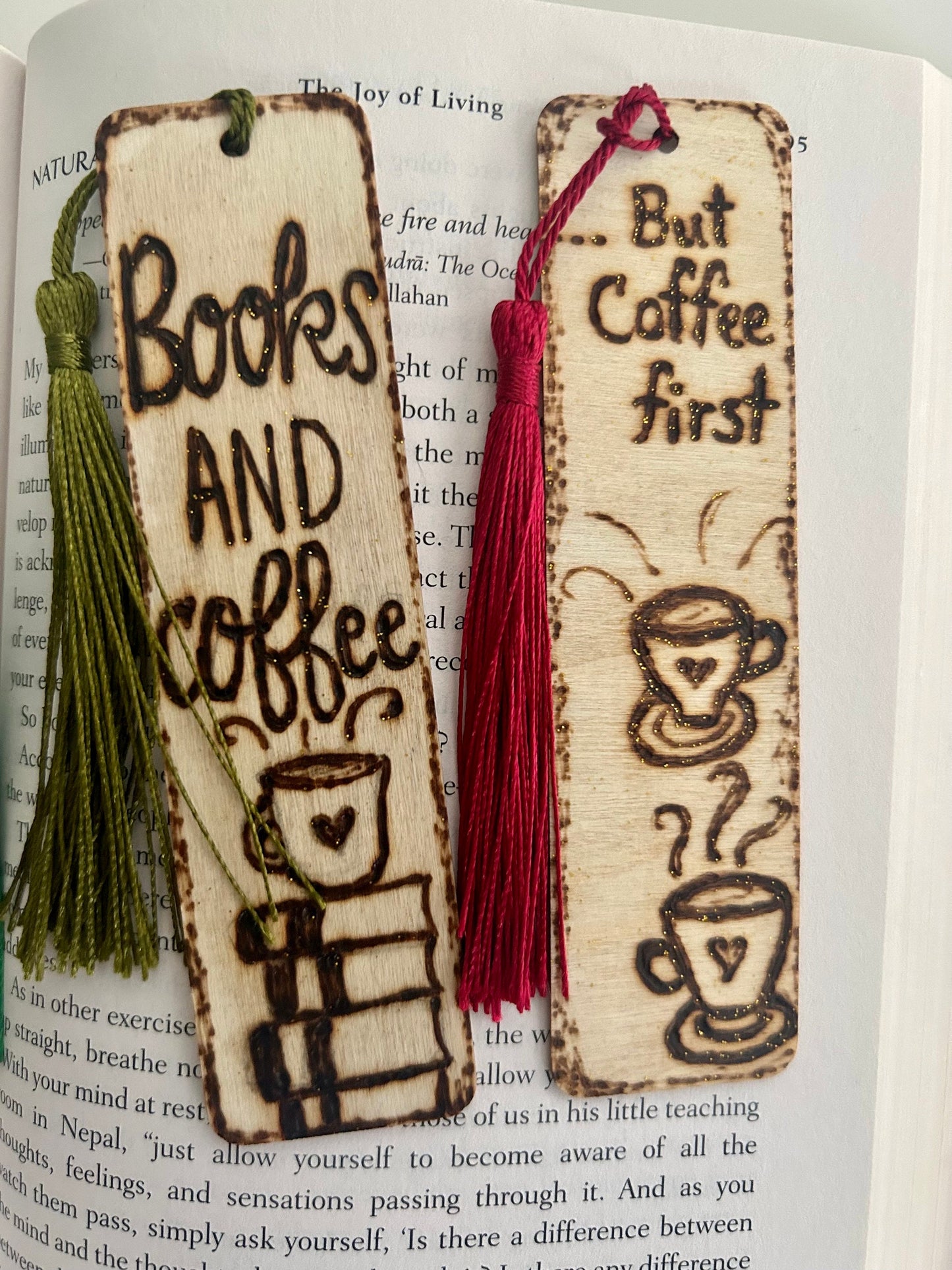 Personalizable Wooden Bookmarks With Colored Tassel: Custom Designs Perfect Gift For Readers