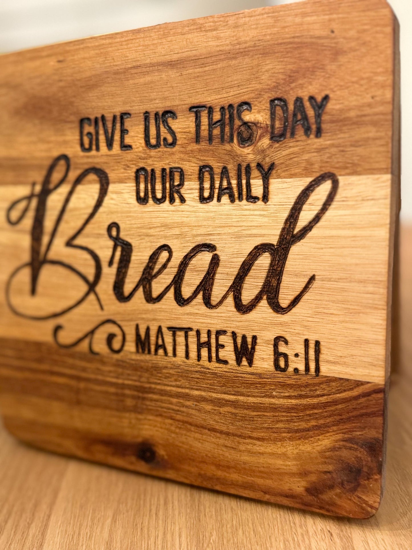 Custom Engraved Acacia Wood Cutting Board: 9" Serving Tray